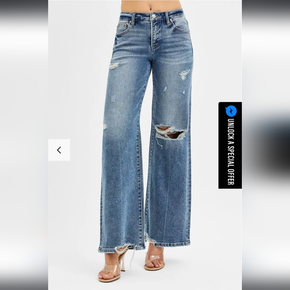 Women's Classic Blue Flare Jeans
